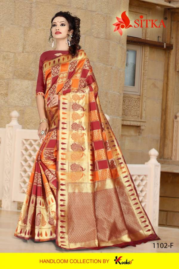 Sitka Cotton Silk Party Wear Sarees Collection